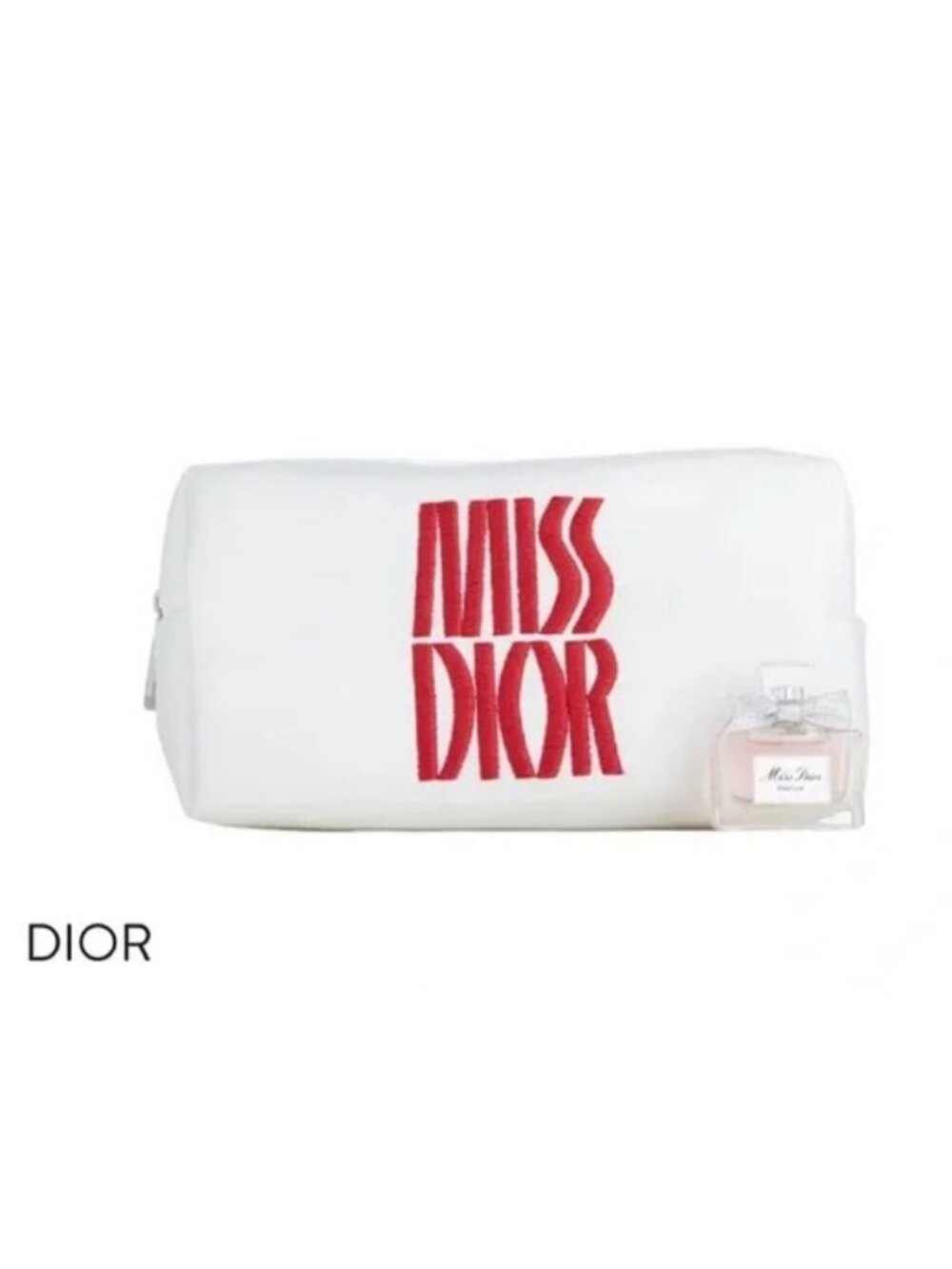 NEW ~ MISS DIOR COSMETIC BAG & DELUXE MINI